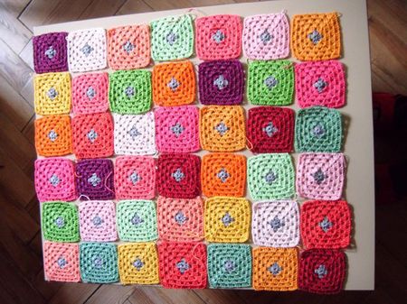 Plaid crochet coton 004