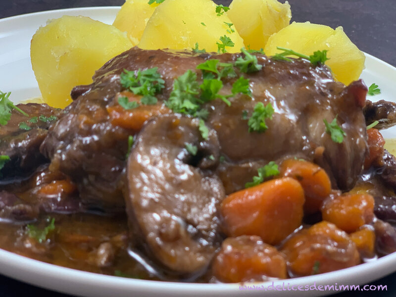 Coq au vin en version express