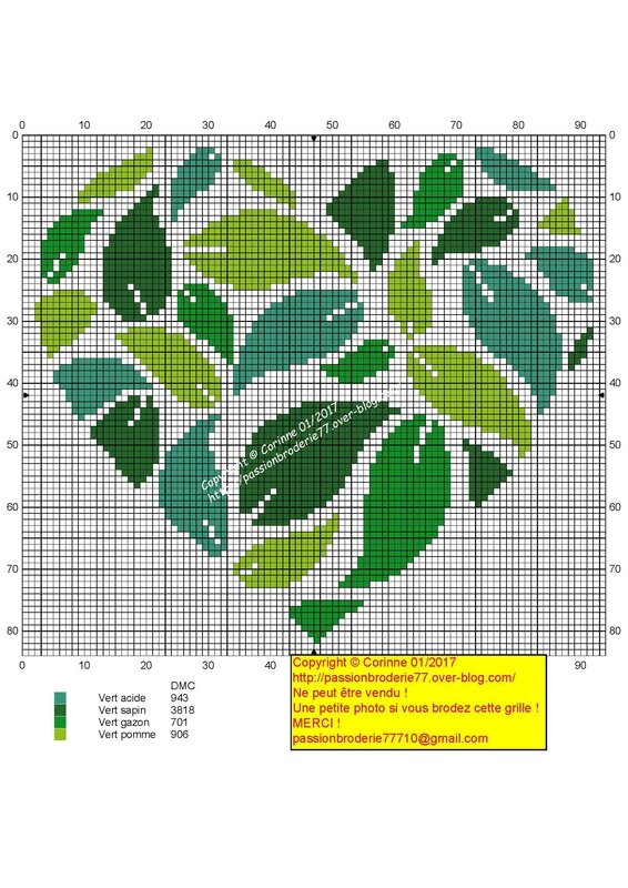 Coeur feuilles vertes