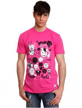 T-shirt-Homme-Boom-Bap-rose-Smile-qEmoticonsq