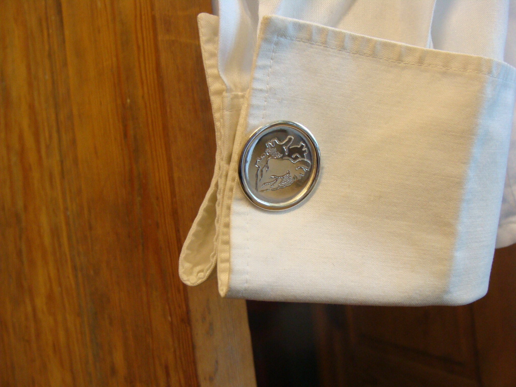 boutons de manchette argent