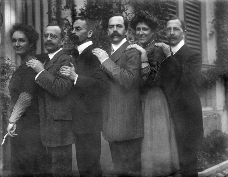 Hedy, Paul, August, Arthur, Ida und Emil Hahnloser, vor Dezember 1910