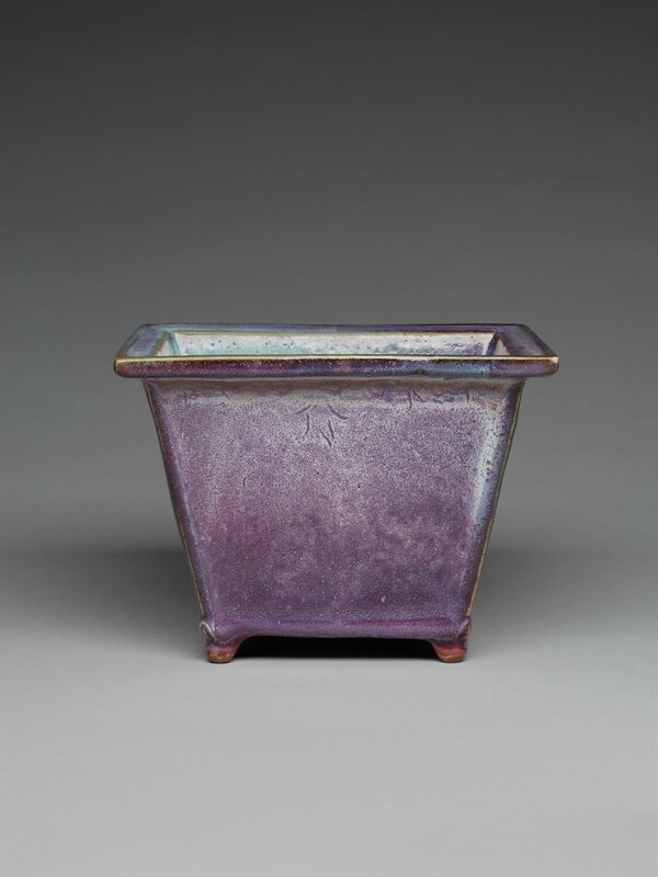 Rectangular Flowerpot with Four Small Feet, Ming dynasty, 1368-1644, probably 15th century