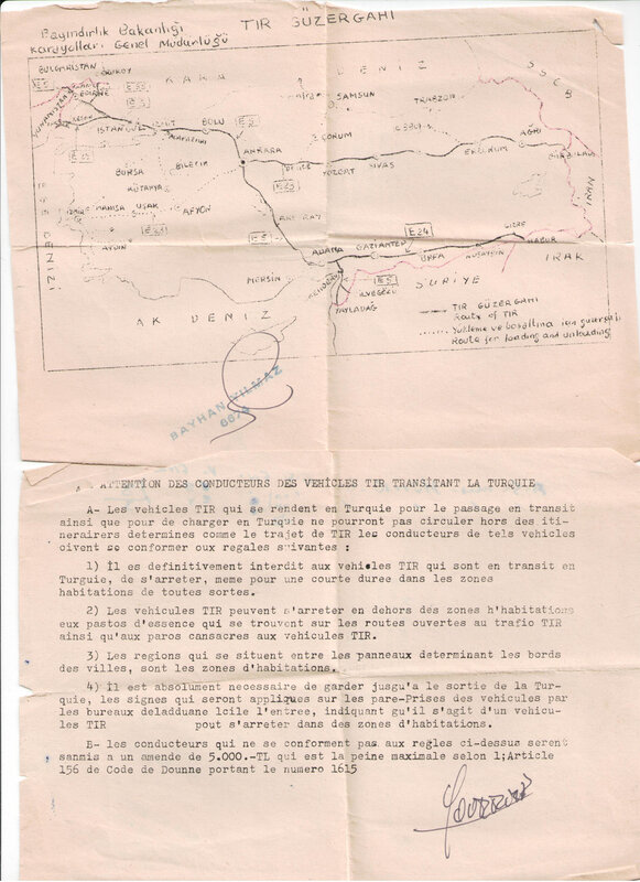 feuille des parking TIR en turquie 001