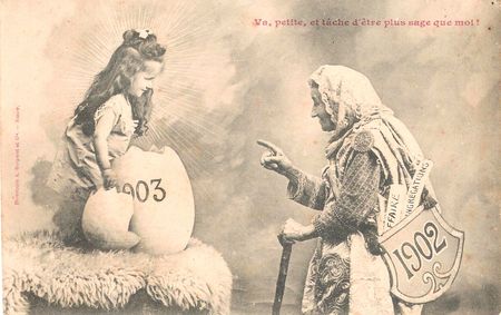 carte Jour de l'An 1903