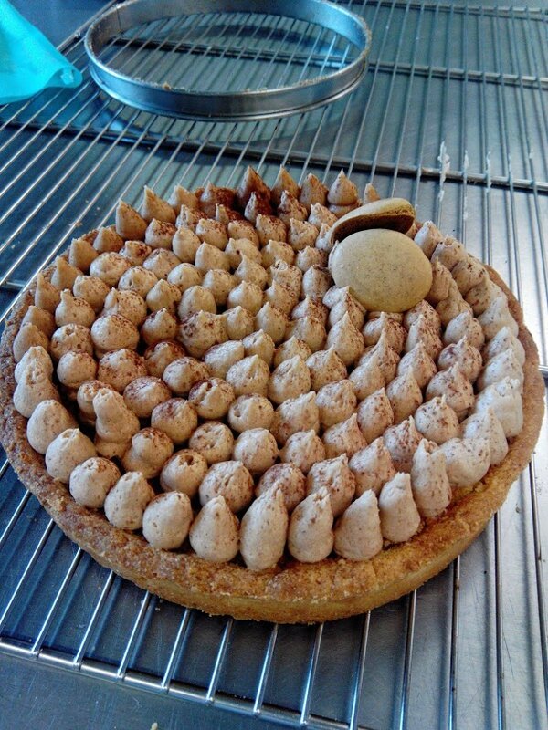 tarte aux marrons et crème d'amande