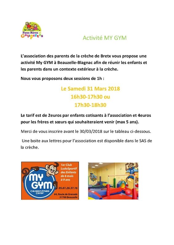 Activité MY GYM