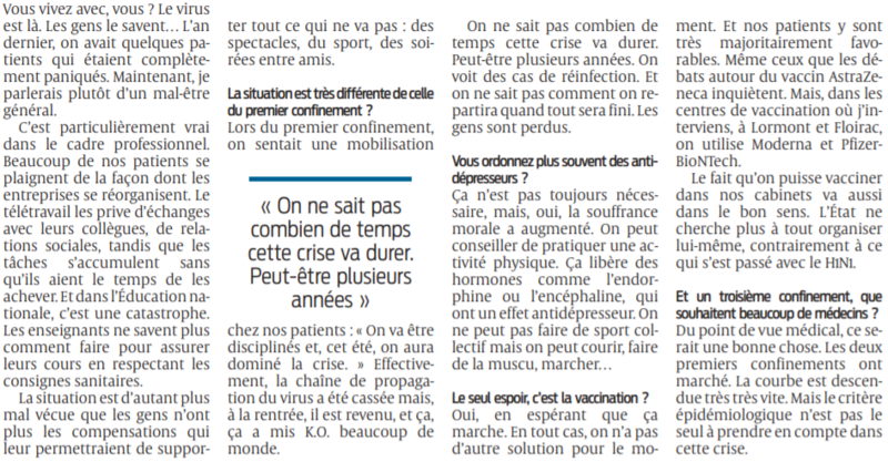 2021 03 30 SO Après l'été le retour du Covid a mis les gens K