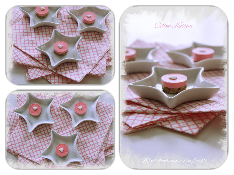 COLLAGE MINI CHEESECAKE FRAISE