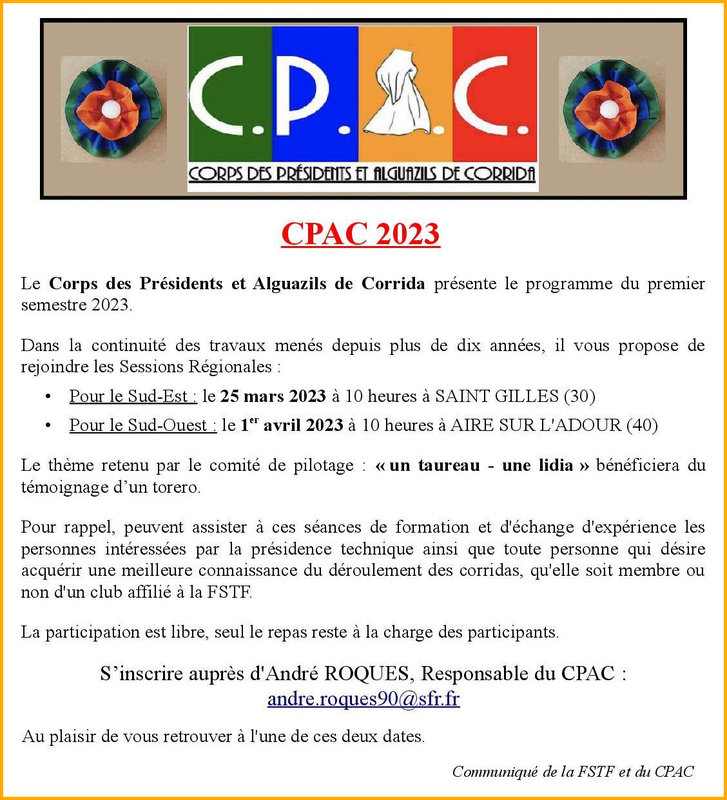 Communiqué programme CPAC 2023