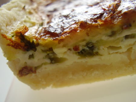 Quiche aux courgettes, fromage et basilic