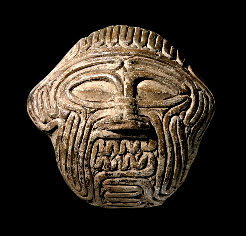 Face of the Demon Humbaba; fired clay; Abu Haba, Iraq; 1800 – 1600BC