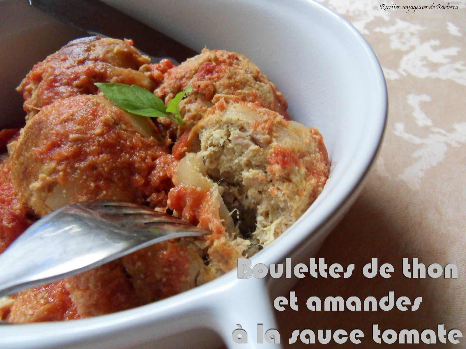 boulette de thon et amandes à la sauce tomates1