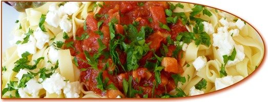 tagliatelles sauce tomate et féta1
