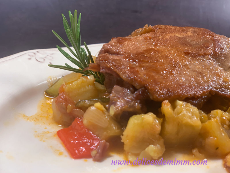 Cuisse de canard confit aux légumes du soleil 2