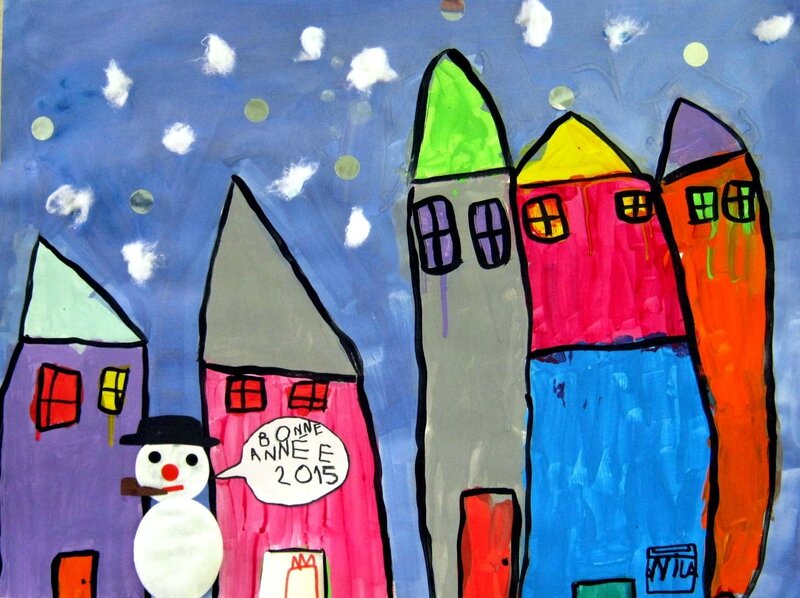 185_Noël et Nouvel an_Le village sous la neige (6)