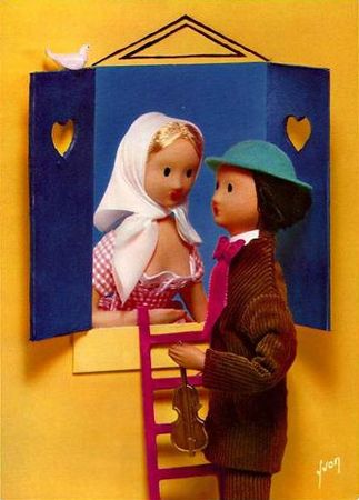 CPM Saint Valentin Poupée Peynet 6