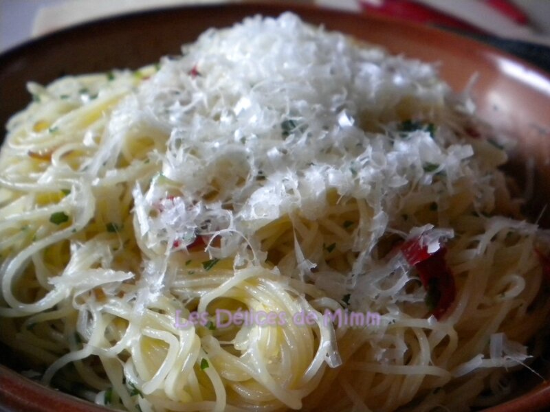 Spaghetti aglio e olio (Spaghetti à l’ail et à l’huile) 5