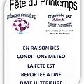Drouot-Barbanègre - La Fête du Printemps reportée...
