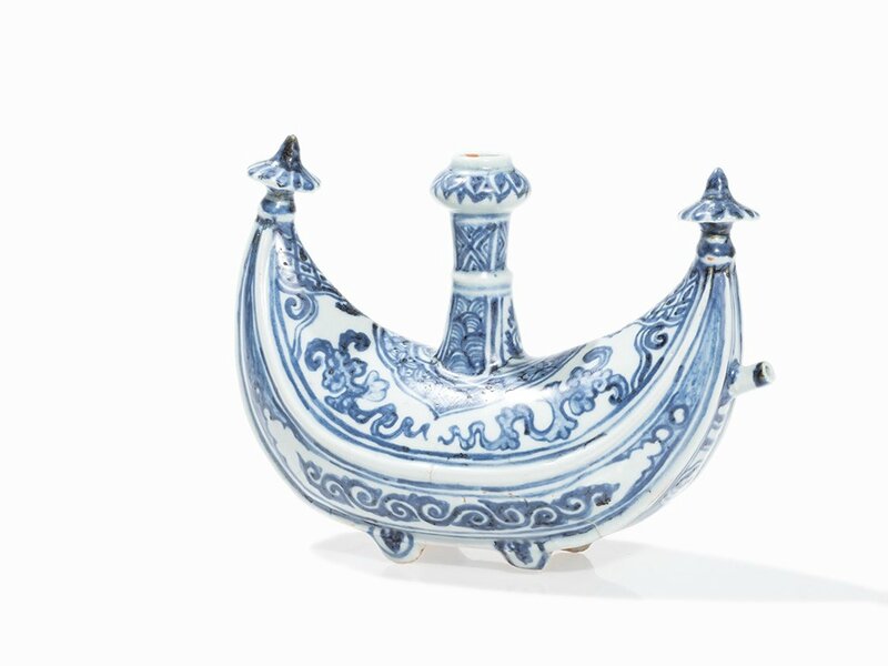 Blue-and-White Pilgrim Flask for the Islamic Market, China, Ming dynasty, 15th century