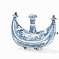 Blue-and-White Pilgrim Flask for the <b>Islamic</b> <b>Market</b>, China, Ming dynasty, 15th century