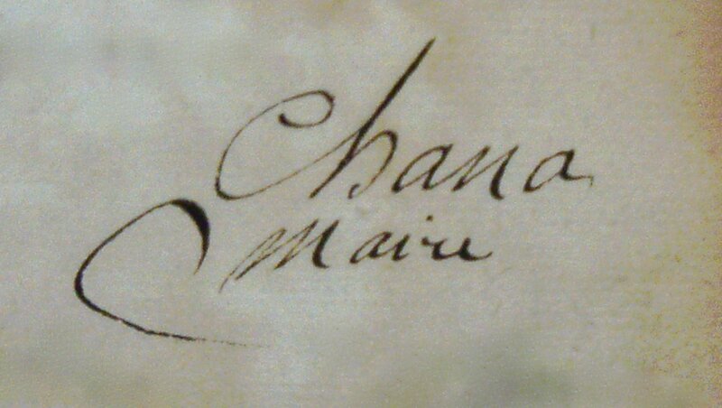 Chana signature 1793