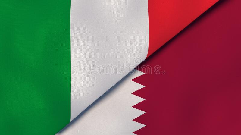 qatar italy flag