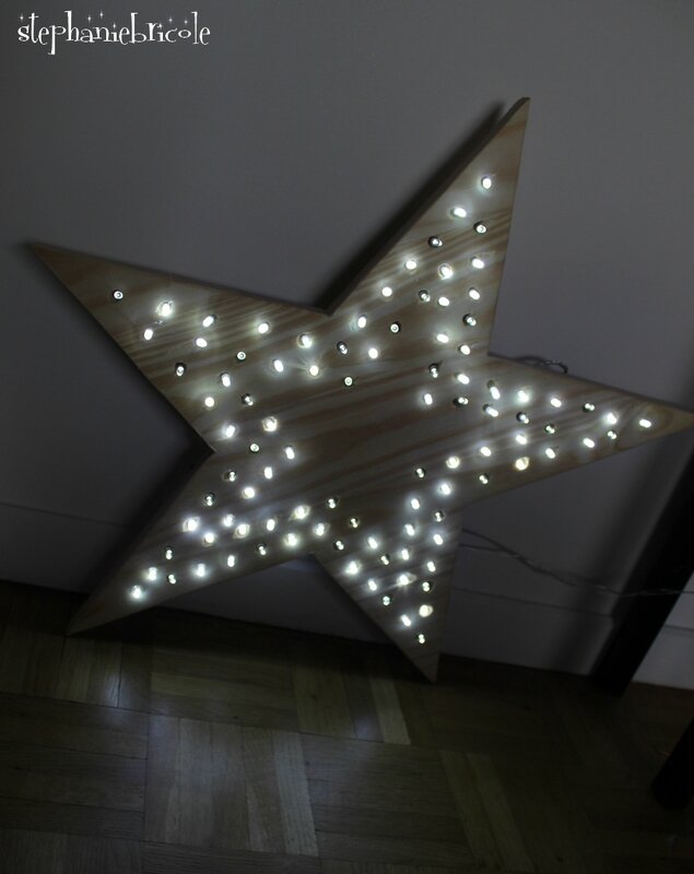 ETOILE BOIS LUMIERE GUIRLANDE
