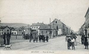 CPA Belfort Place du Marché 1903-10