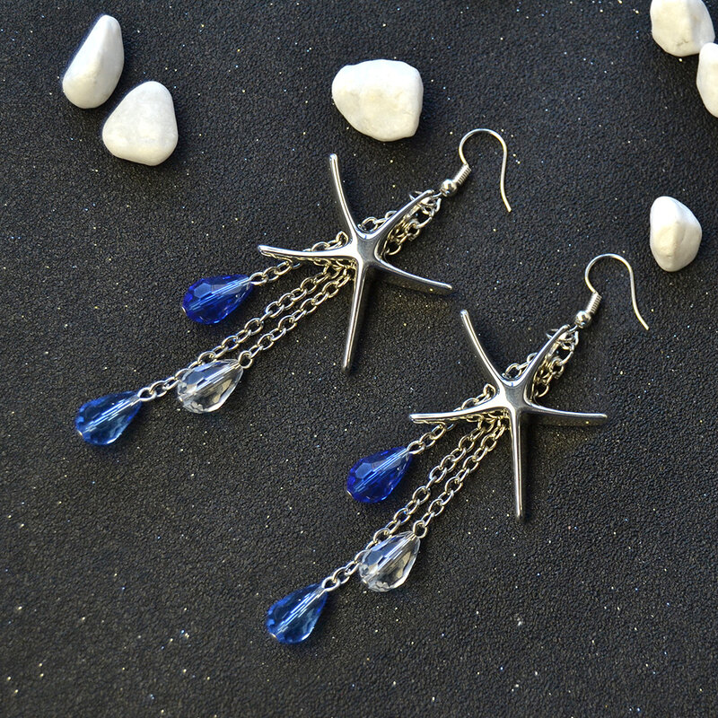 pandahall-diy-craft-on-brass-starfish-pendants-earrings-with-drop-glass-beads-dangles03