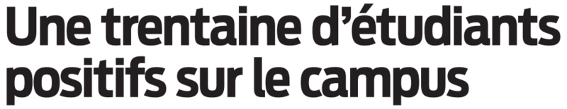 2020 09 15 SO Une trentaine d'étudiants positifs sur le campus