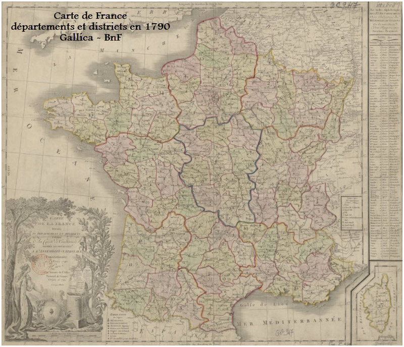 cartes de France 1790