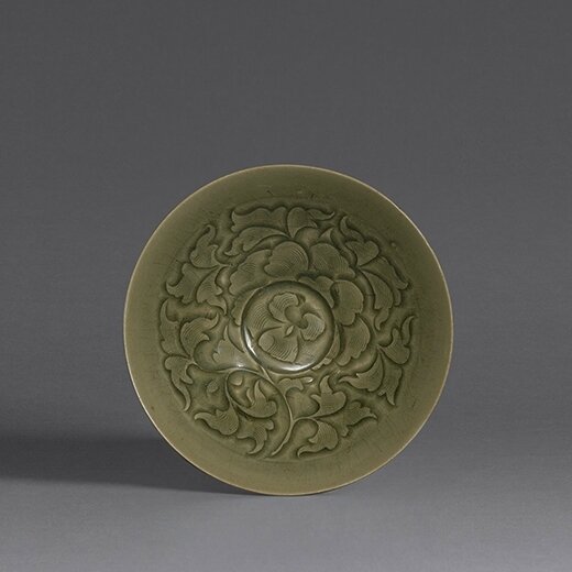 A Yaozhou carved peony-pattern bowl