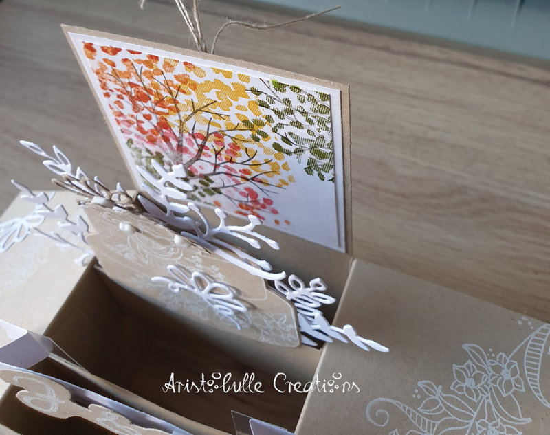 Card-in-a-box mariage en tandem - détail