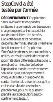2020 05 26 SO SopCovid a été testé par l'armée