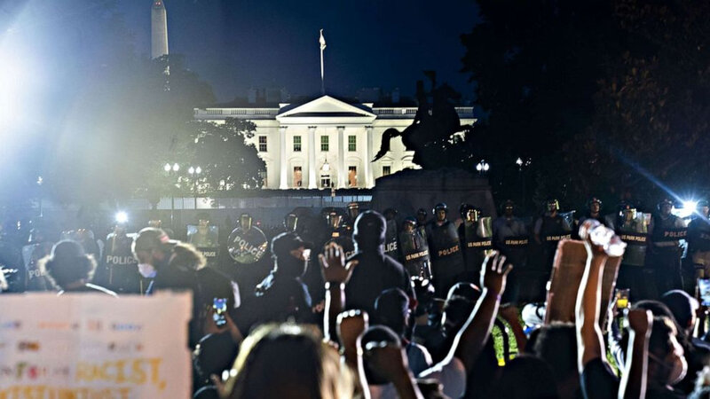 George Floyd White house protest