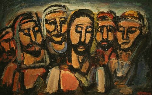 Le Christ et cinq apôtres, circa 1937, Georges Rouault