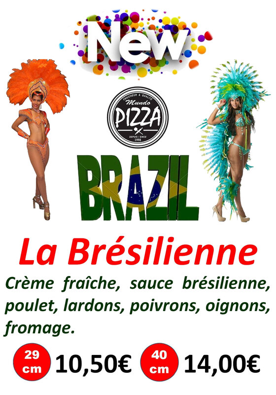 Affiche pizza brésilienne