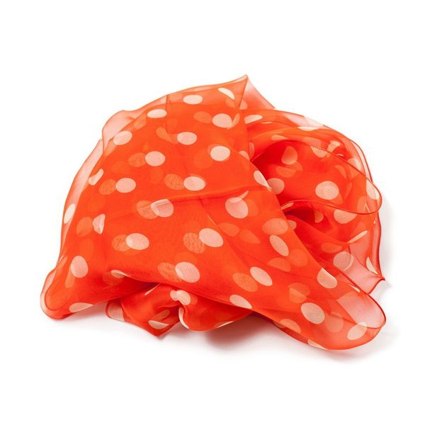 Foulard à pois orange