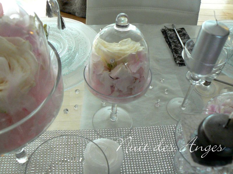 Nuit des anges décoratrice de mariage décoration de table rose et gris 008