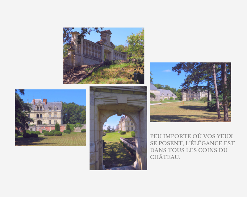 L’arrière du château de la Bourdaisiére est aussi ravissant que la façade du devant