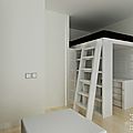 <b>Chambre</b> <b>ado</b> - espace mezzanine - Projet en 3D
