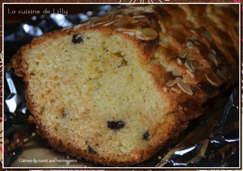gâteau de santé aux raisins