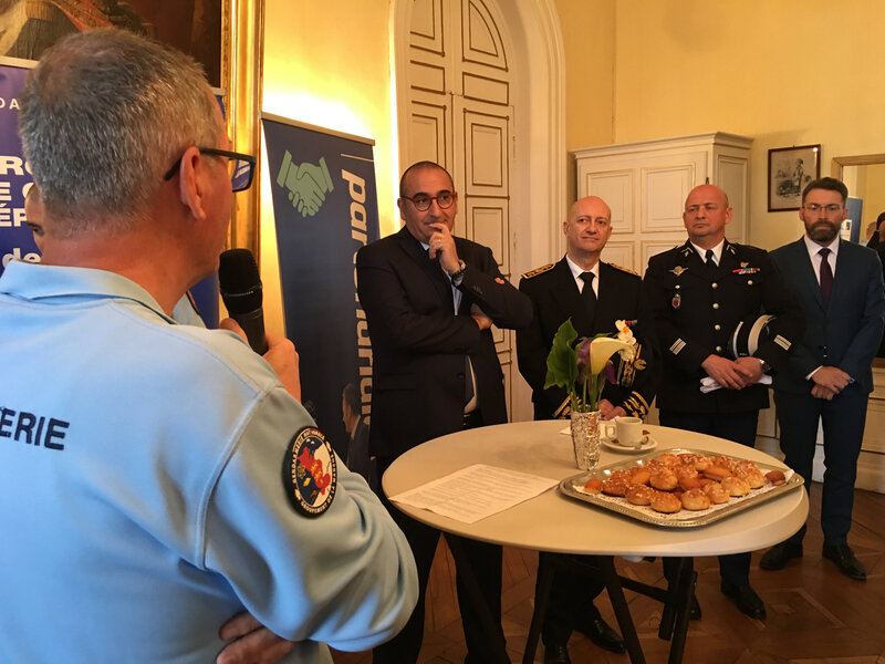 Avranches_Gendarmerie_2019_Laurent Nunez_Jean-Marc Sabathé_préfet de la Manche_lieutenant-colonel_Laurent Vandecapelle_commandant_ Groupement_Manche_David Nicolas_maire_sécurité_secrétaire d'Etat_sous-Préfecture