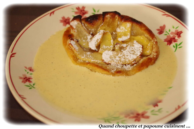 tartelette aux pommes et crème anglaise maison-5950