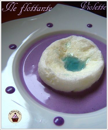 Ile flottante et sa crème à la violette recettes Ile flottante et sa crème à la violette