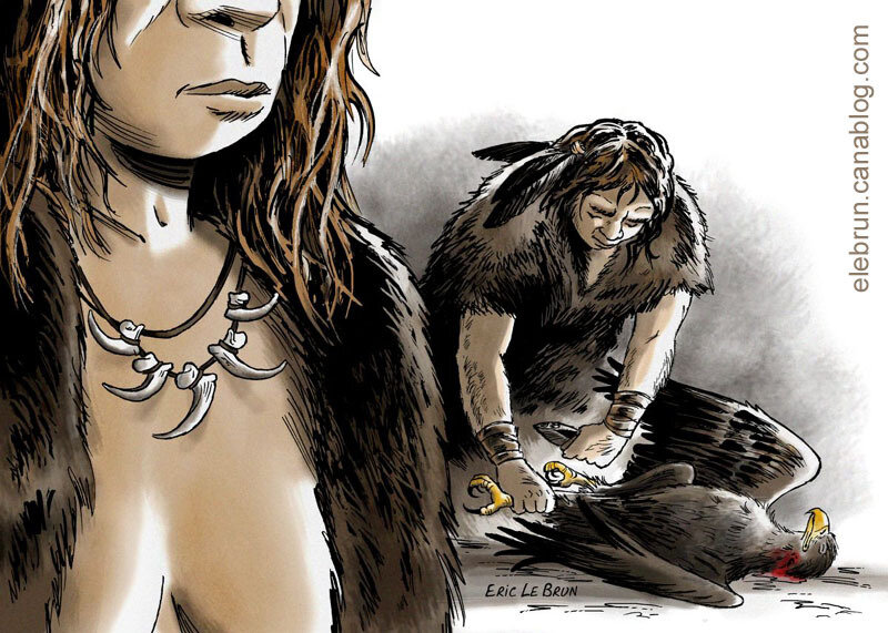 Neandertal Parure de serres de rapace