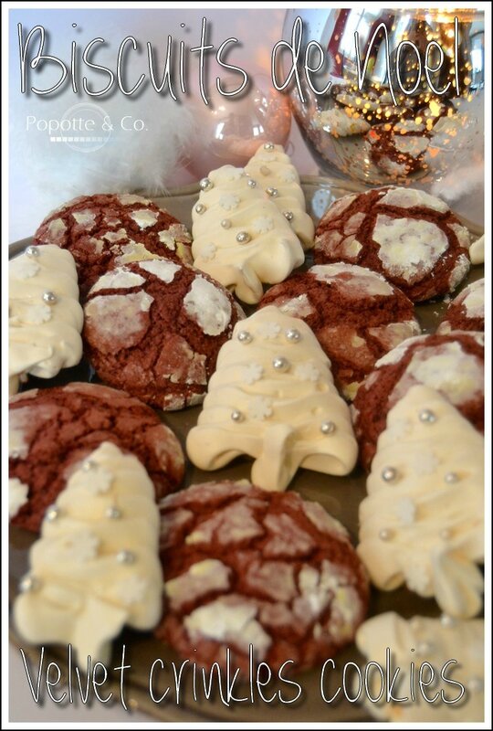 Biscuits noel - velvet crinkles cookies