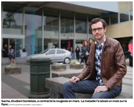 J'ai été hospitalisé pour la rougeole