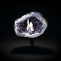 Exceptional Amethyst <b>Geode</b> with Calcite Stalactite, Minas, Brazil 